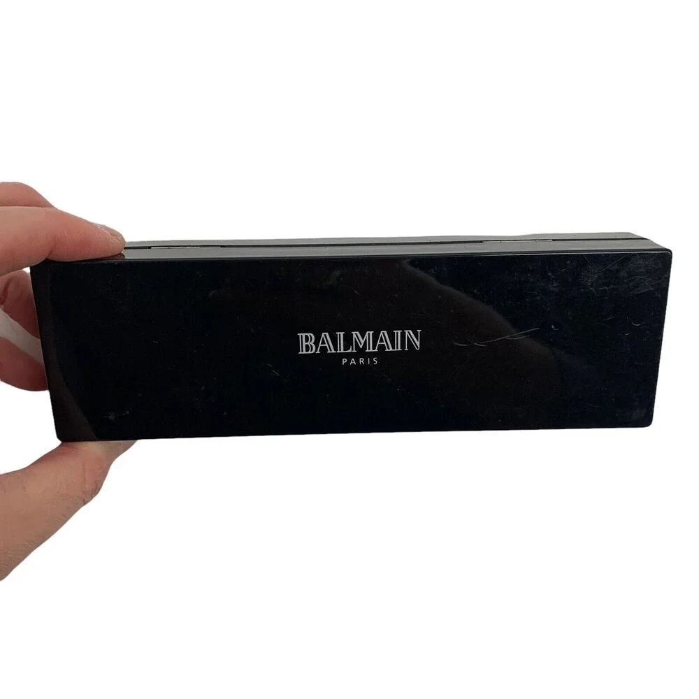 Balmain Paris Pen Case Black Hinged Holder‎ No Pen Included Empty